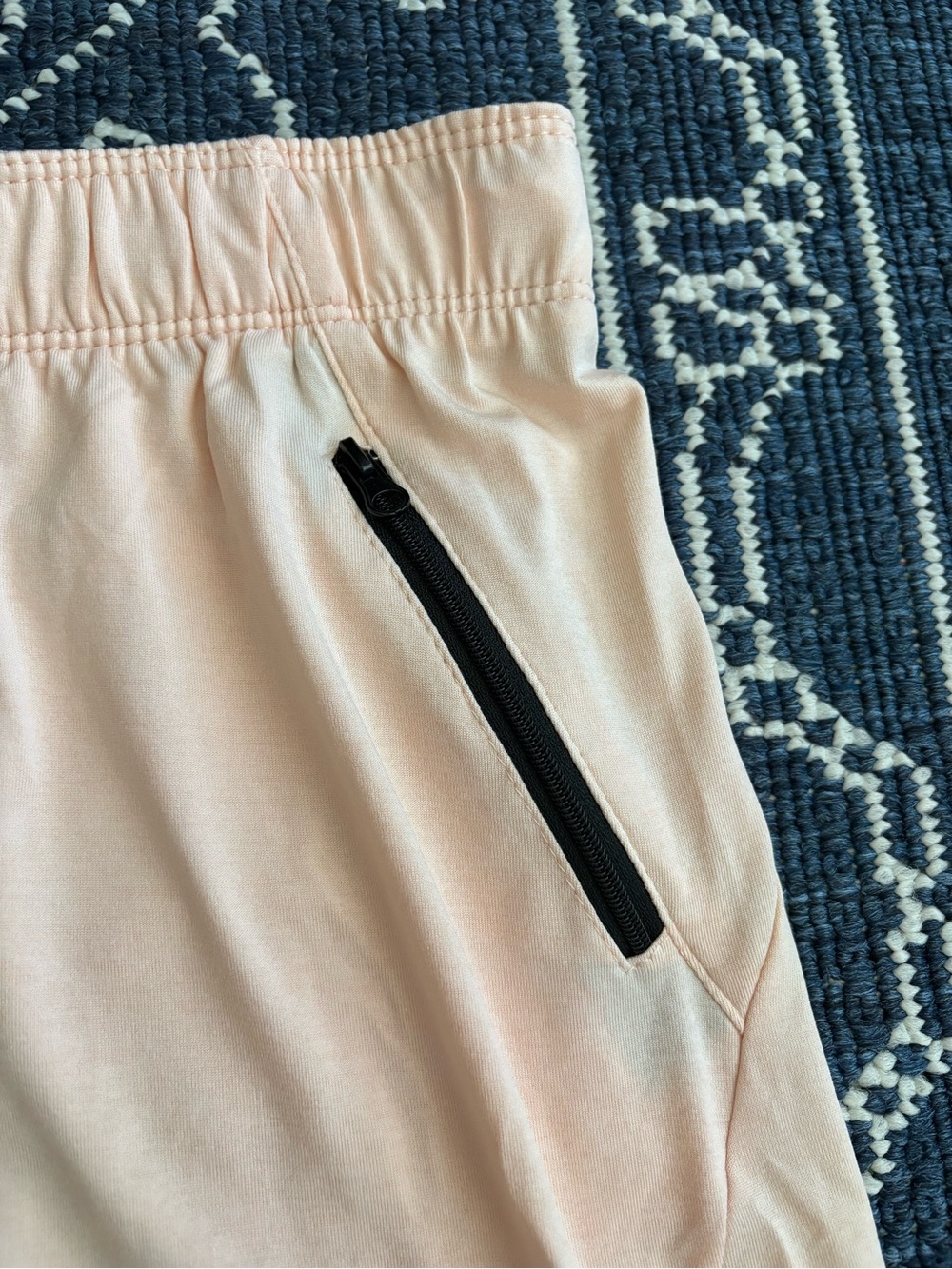 Liberty Pro Peach Athletic Shorts with Black Zip Pockets - Picture 2 of 5